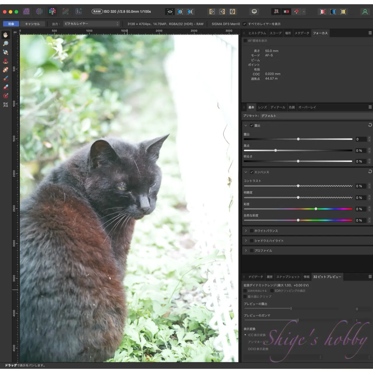 Affinity Photo インポート画面
