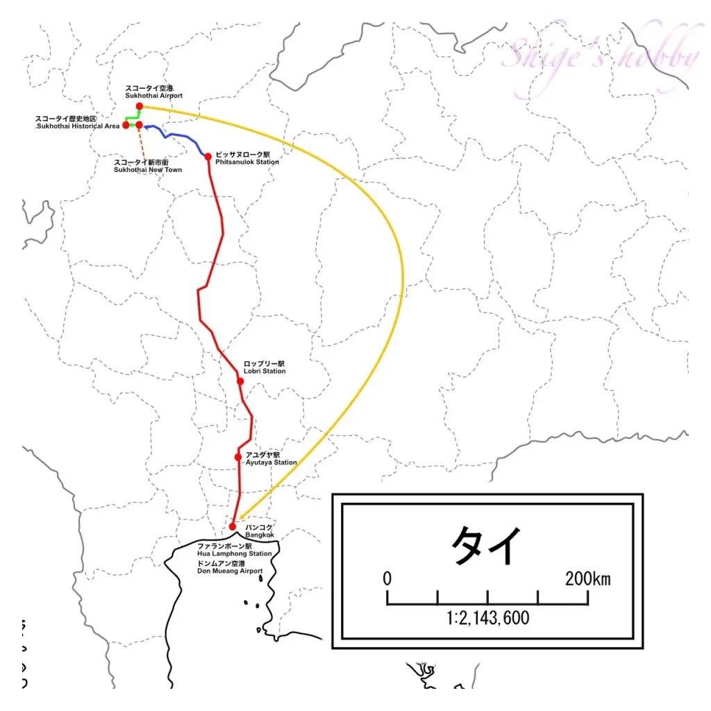 タイ旅行地図・Thai travel maps