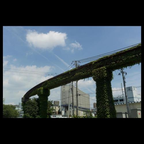 Abandoned monorail line, south of Himeji Station